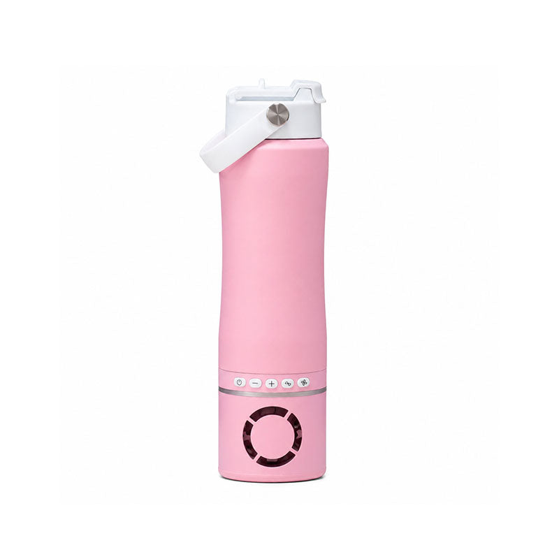 2-in-1 Cooling Fan Water Bottle 18oz – Portable Insulated Tumbler with Detachable Rechargeable Fan