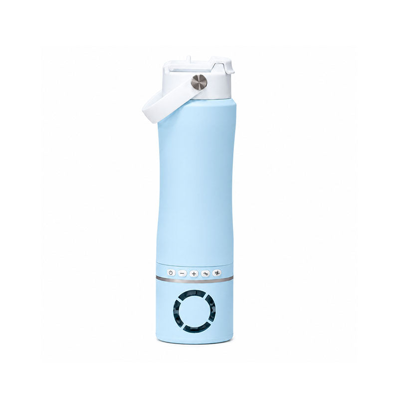 2-in-1 Cooling Fan Water Bottle 18oz – Portable Insulated Tumbler with Detachable Rechargeable Fan