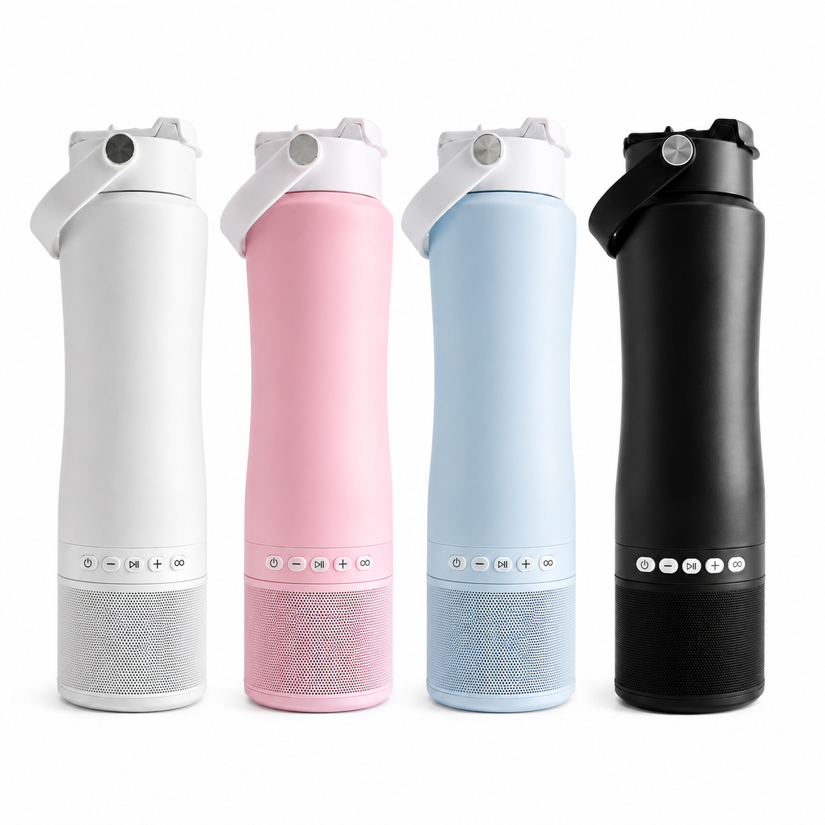 Water Bottle with Portable Bluetooth Speaker