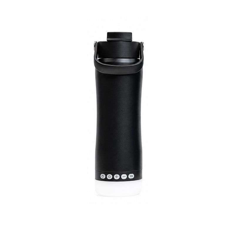 Water Bottle with Detachable LED Lantern – 18oz Insulated Camping Gear